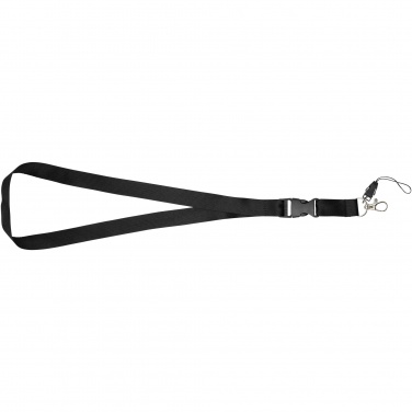 Logotrade Geschäftsgeschenke das Foto: Sagan Lanyard mit abnehmbarer Schnalle und Handyband