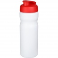 Baseline® Plus 650 ml Sportflasche mit Klappdeckel, Weiß / Rot