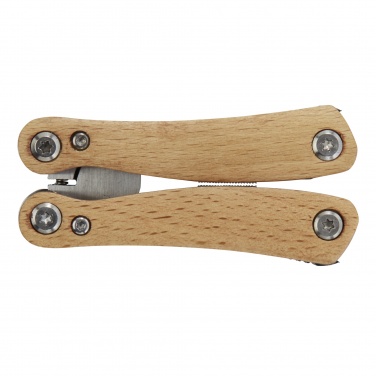 Logotrade Geschäftsgeschenke das Foto: Anderson Mittelgroßes Multitool aus Holz mit 12 Funktionen