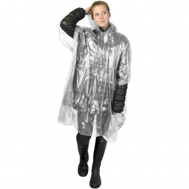 Logotrade Werbegeschenke das Foto: Mayan Regenponcho mit Aufbewahrungstasche aus recyceltem Kunststoff