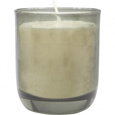 Logotrade Logogeschenke das Foto: Wellmark Discovery Seifenspender und Duftkerze ´dunkler Bernstein´-Set, 200 ml (Seifenspender) und 150 g (Duftkerze)