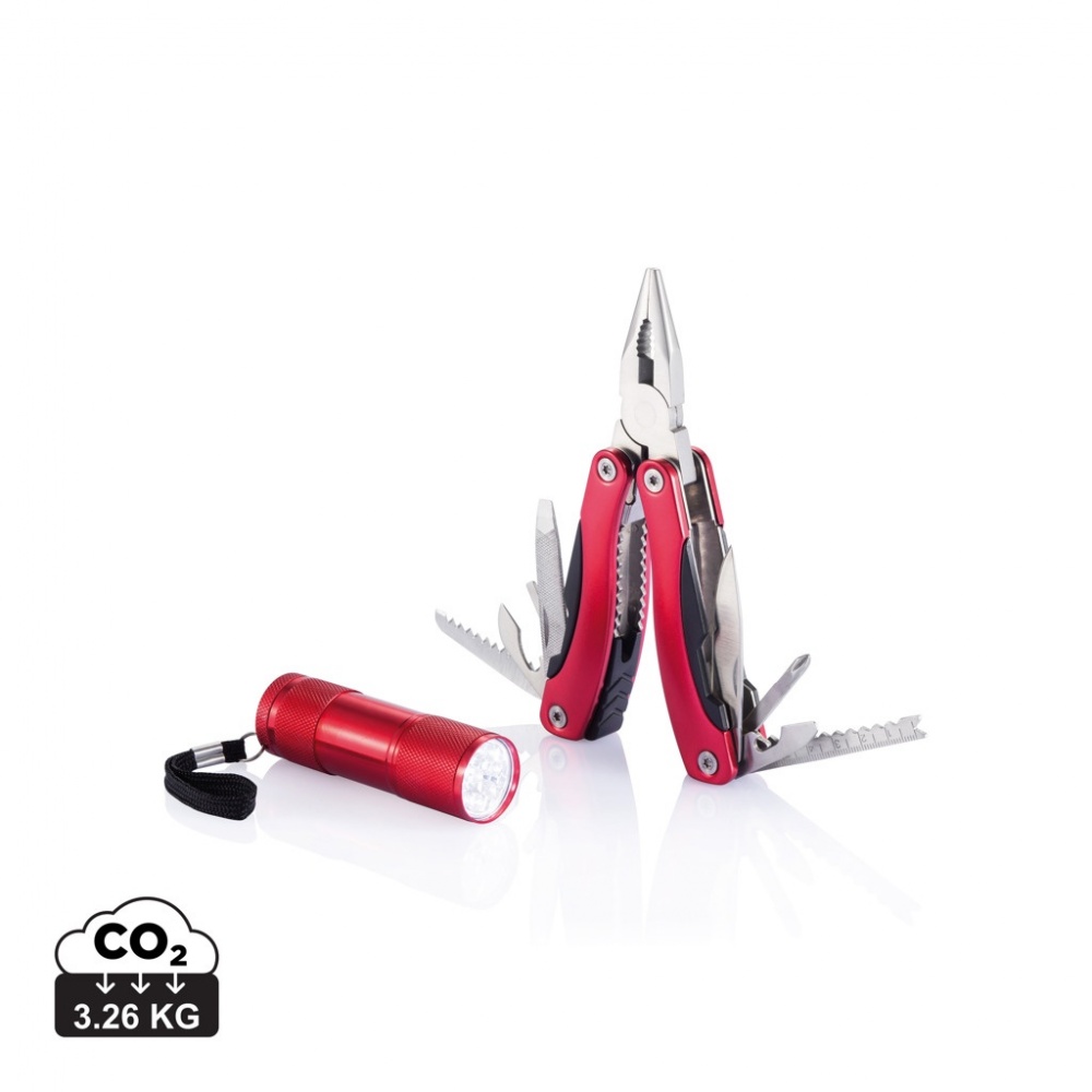 Logotrade Geschäftsgeschenke das Foto: Multitool und Taschenlampen Set