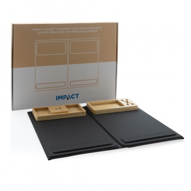 Logotrade Werbegeschenke das Foto: Impact AWARE RPET faltbare Desk-Organizer mit Laptop-Ständer