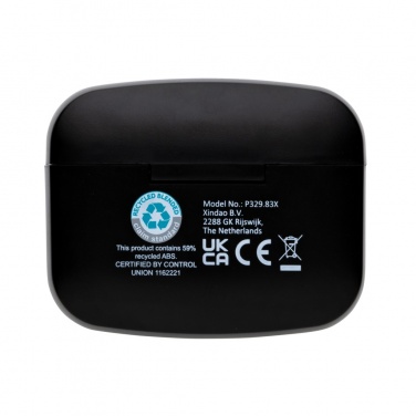 Logotrade Geschäftsgeschenke das Foto: Swiss Peak ANC TWS-Ohrhörer aus RCS recyceltem Kunststoff