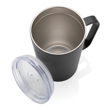 Logotrade Firmengeschenke das Foto: RCS recycelter Stainless Steel Isolierbecher mit Deckel