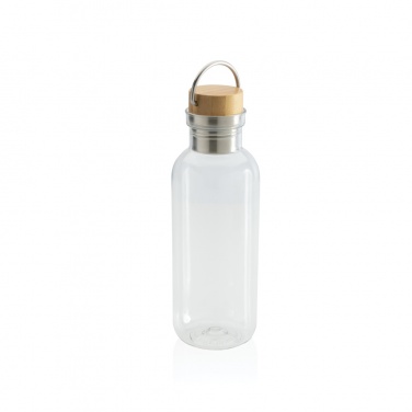 Logotrade Werbegeschenke das Foto: RCS rPET Flasche with Bambusdeckel und Griff