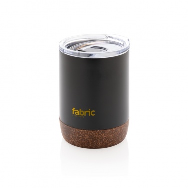 Logotrade Werbegeschenke das Foto: Kleine Vakuum-Kaffeetasse aus RCS rSteel & Kork