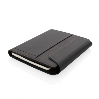 Logotrade Geschäftsgeschenke das Foto: Fiko A5 Wireless Charging Portfolio mit Powerbank