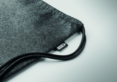 Logotrade Geschäftsgeschenke das Foto: Beutel mit Kordelzug RPET-Filz