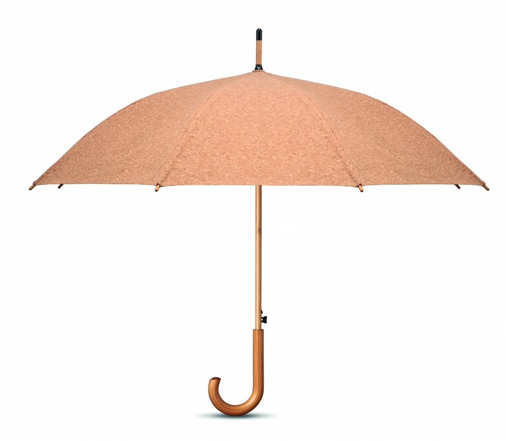 Logotrade Werbeartikel das Foto: Regenschirm mit Kork