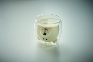 Logotrade werbemittel das Foto: Becher Borosilikatglas Bär