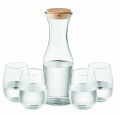 Set aus recyceltem Glas, Transparent