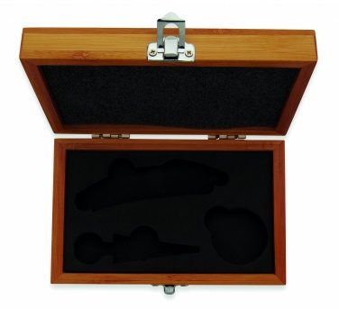 Logotrade Firmengeschenke das Foto: Wein-Set in Bambus-Box