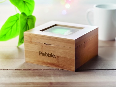 Logotrade Geschäftsgeschenke das Foto: Teebox aus Bambus