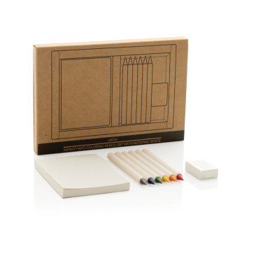 Logotrade Werbegeschenke das Foto: Micki GRS 6-tlg. Infinity-Buntstifteset mit Notizblock