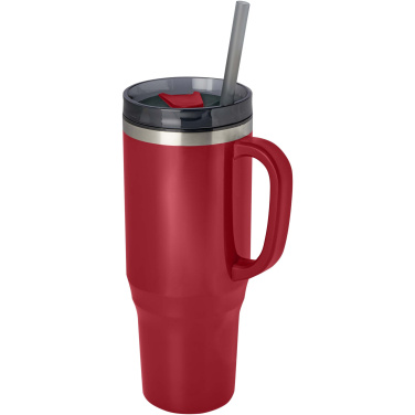 Logotrade Geschäftsgeschenke das Foto: Melbourne 1200 ml RCS-zertifizierter Isolierbecher mit Strohhalm
