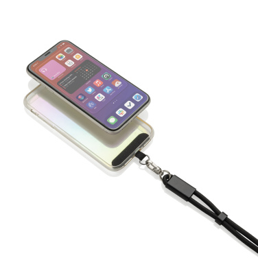 Logotrade Geschäftsgeschenke das Foto: LoopAmp 60W Handgelenksband für Smartphones aus RCS rPET