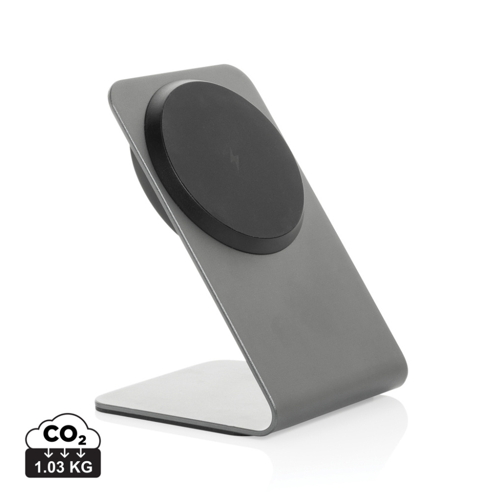 Logotrade Geschäftsgeschenke das Foto: Terra Aluminium 15W magnetischer Wireless-Charger