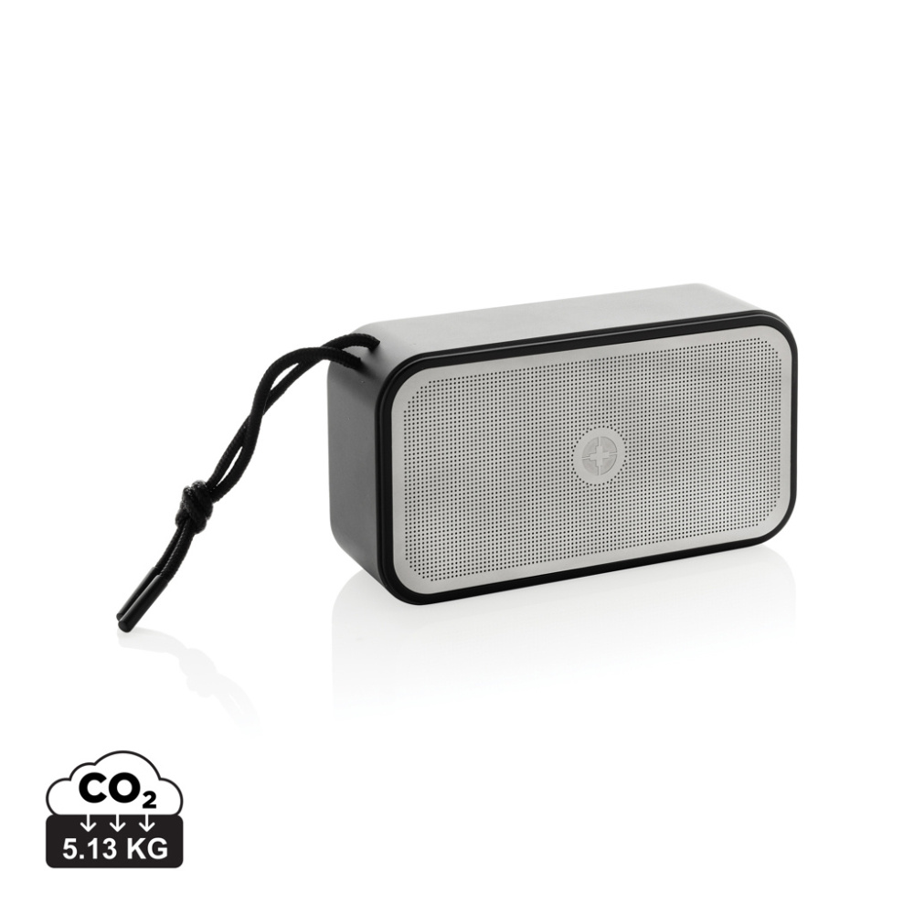 Logotrade Werbegeschenke das Foto: Swiss Peak 10W Basslautsprecher aus recyceltem Aluminium