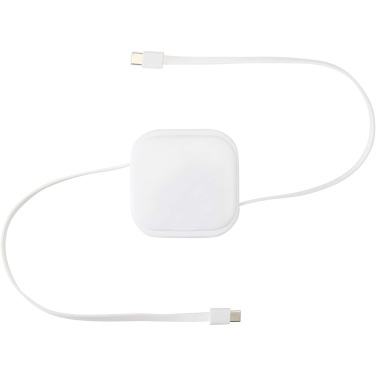 Logotrade werbemittel das Foto: Gloas Aufrollbares 5 in 1 Kabel aus Recyclingmaterial mit Datensynchronisierung und 100 W Schnellladefunktion sowie Smartphone Toolkit