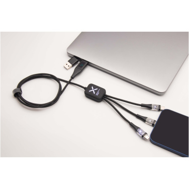 Logotrade Firmengeschenke das Foto: SCX.design C51 60W 5 in 1 Schnellladekabel aus rPET mit Display