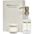 Wellmark Discovery 250 ml Handseifenspender und 150 g Duftkerze im Set, Weiß