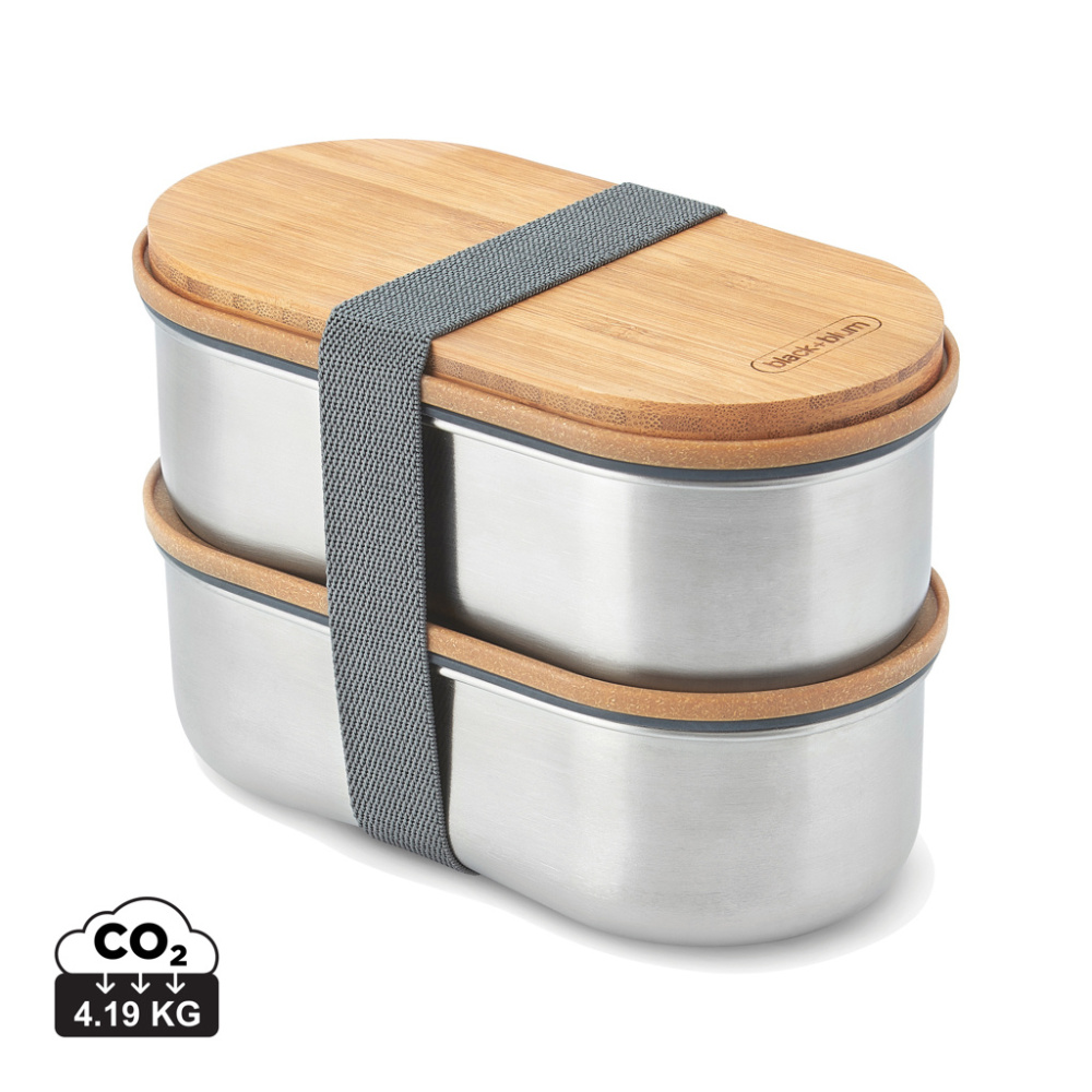 Logotrade Logogeschenke das Foto: Black+Blum Stainless Steel Double Bento Box
