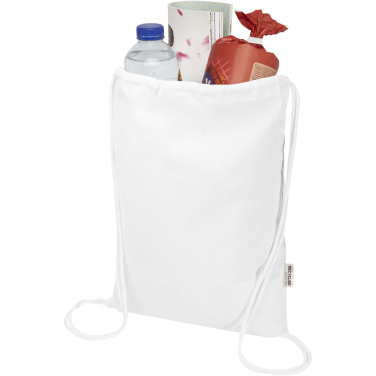 Logotrade Geschäftsgeschenke das Foto: Peru Blend 180 g/m² Sportbeutel aus GRS recycelter Baumwolle 5L