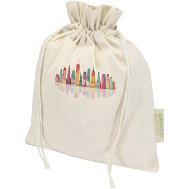 Logotrade Firmengeschenke das Foto: Odisha 140 g/m² OCS Bio-Geschenktasche – 30 × 25 cm