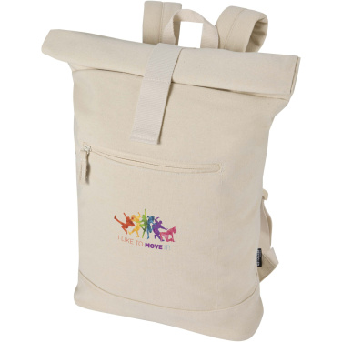 Logotrade Geschäftsgeschenke das Foto: Recanvas 14” GRS recycelter Rolltop-Rucksack 16L
