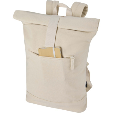 Logotrade werbemittel das Foto: Recanvas 14” GRS recycelter Rolltop-Rucksack 16L