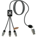 SCX.design C33 60W Typ C Ladekabel mit doppeltem Leuchtlogo, Heather Black