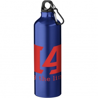 Logo trade promotional items image of: Oregon 770 ml aluminium water bottle with carabiner