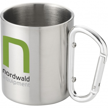 Logo trade promotional gifts image of: Alps 200 ml insulated mug with carabiner