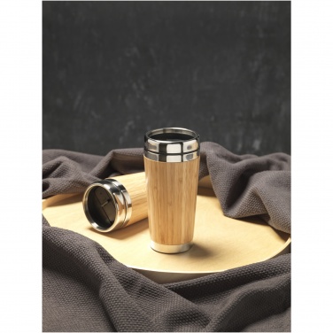 Logotrade promotional giveaway picture of: Bambus 450 ml tumbler with bamboo outer