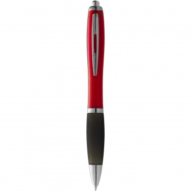 Logo trade promotional merchandise picture of: Nash ballpoint pen coloured barrel and black grip