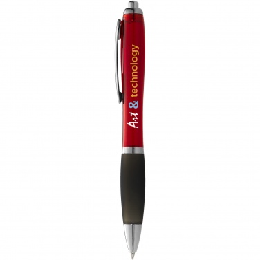 Logotrade promotional gift image of: Nash ballpoint pen coloured barrel and black grip