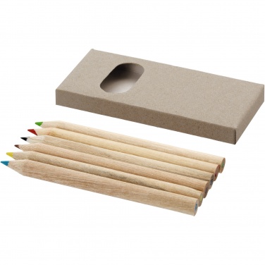 Logo trade promotional gifts image of: Ayola 6-piece coloured pencil set