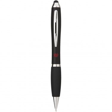 Logotrade promotional items photo of: Nash coloured stylus ballpoint pen with black grip
