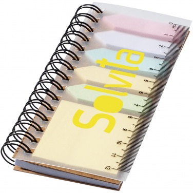 Logo trade promotional merchandise photo of: Spinner spiral notebook with coloured sticky notes