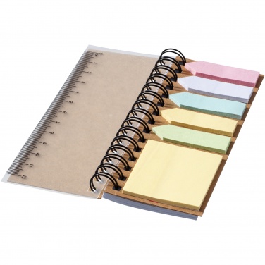 Logo trade promotional gifts picture of: Spinner spiral notebook with coloured sticky notes