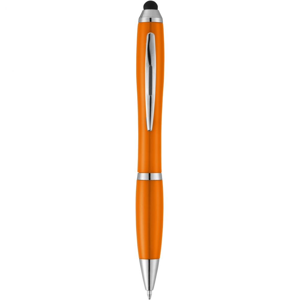 Logo trade business gifts image of: Nash stylus ballpoint pen with coloured grip