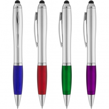 Logo trade advertising product photo of: Nash stylus ballpoint with coloured grip