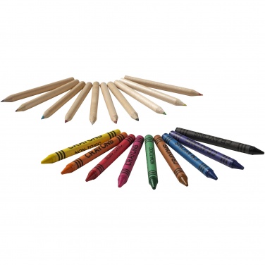 Logotrade promotional product picture of: Lucky 19-piece coloured pencil and crayon set
