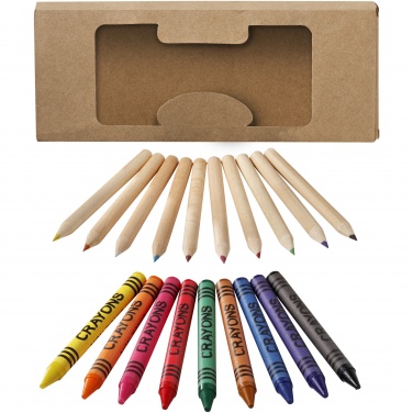 Logotrade promotional giveaways photo of: Lucky 19-piece coloured pencil and crayon set