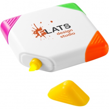 Logo trade promotional item photo of: Trafalgar square-shaped 4-colour highlighter