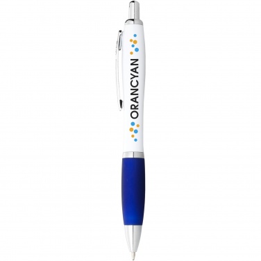 Logotrade promotional giveaways photo of: Nash ballpoint pen white barrel and coloured grip