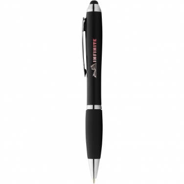 Logotrade advertising product picture of: Nash coloured stylus ballpoint pen with black grip
