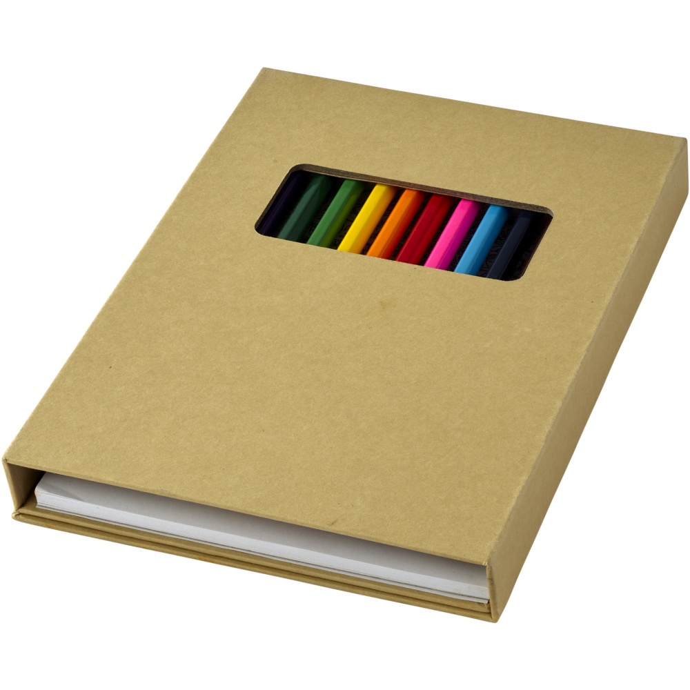 Logo trade promotional gift photo of: Pablo colouring set with drawing paper