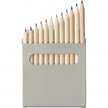 Logo trade corporate gift photo of: Tallin 12-piece coloured pencil set